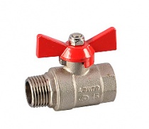 Кран шаровый Ду20(3/4") В/Н, бабочка, Lavita (M*FB 3/4)