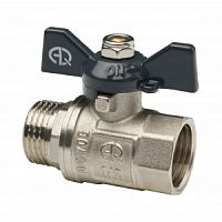Кран шаровый Ду20(3/4") В/Н, бабочка, AQualink