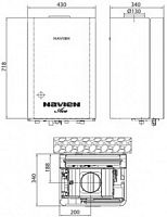 Котел наст. газ. Navien HEATLUXE NGB150-24A (24кВт, откр.к.,двухконт.,разд.т/о) 