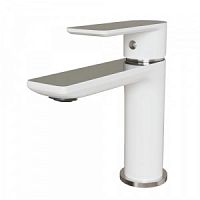 Смеситель для раковины 35k MIXLINE ML33-04 "Сити Уайт" БЕЛЫЙ/ХРОМ (553198)
