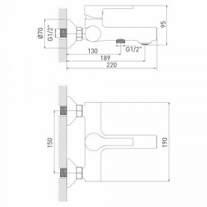Смеситель для ванны 35k MIXLINE ML23-01 "Раунд Блэк" ЧЕРНЫЙ (550748) фото 4 Смеситель для ванны 35k MIXLINE ML23-01 "Раунд Блэк" ЧЕРНЫЙ (550748) фото 4
