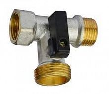Кран 3-прох шар Ду15-20-15(1/2"-3/4"-1/2") В/Н/Н, вентиль, для стирал.машины