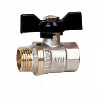 Кран шаровый Ду20(3/4") В/Н, бабочка, VIEIR ATM