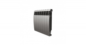 Радиатор биметаллический Royal Thermo BiLiner 500 /Silver Satin серый, 8 секций Радиатор биметаллический Royal Thermo BiLiner 500 /Silver Satin серый, 8 секций