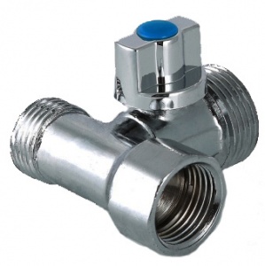 Кран 3-прох шар 1/2-3/4-1/2 В/Н/Н хром для стирал.машины, Royal Thermo OPTIMAL Кран 3-прох шар 1/2-3/4-1/2 В/Н/Н хром для стирал.машины, Royal Thermo OPTIMAL