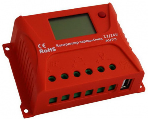 Контроллер заряда для солнечных батарей Delta, SmartWatt PWM 2410 10А Контроллер заряда для солнечных батарей Delta, SmartWatt PWM 2410 10А