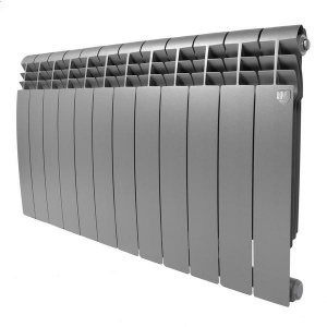 Радиатор биметаллический Royal Thermo BiLiner 500 /Silver Satin серый, 12 секций Радиатор биметаллический Royal Thermo BiLiner 500 /Silver Satin серый, 12 секций