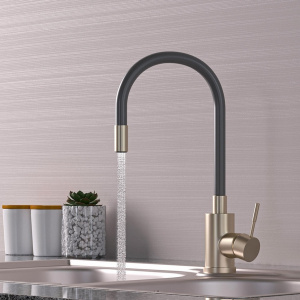 Смеситель для кухни 35k MIXLINE MLSS-0325 СЕРЫЙ гибкий силиконовый излив, п/гайку САТИН (542381) фото 3 Смеситель для кухни 35k MIXLINE MLSS-0325 СЕРЫЙ гибкий силиконовый излив, п/гайку САТИН (542381) фото 3