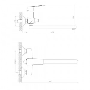 Смеситель для ванны и раковины 35k MIXLINE ML15-02GR ГРАФИТ (556669) фото 4 Смеситель для ванны и раковины 35k MIXLINE ML15-02GR ГРАФИТ (556669) фото 4