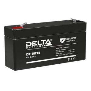 Аккумуляторная батарея Delta DT-6015 6 Вольт, 1,5 Ач, AGM технология Аккумуляторная батарея Delta DT-6015 6 Вольт, 1,5 Ач, AGM технология