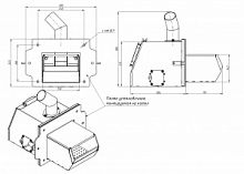 Горелка пеллетная Общемаш РВ 14/40 с блоком управления и податчиком (сжигание белых пеллет)