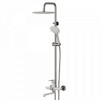 Душевая система 35к MIXLINE ML2415 излив лейка 3 позиции +лейка "Тропический душ" ХРОМ/БЕЛЫЙ (553212