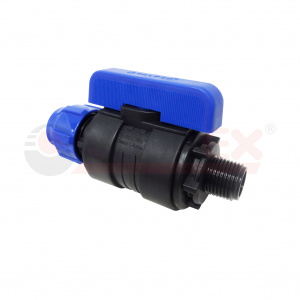 Кран шаровый ПНД переходн. 25х1/2" НР Кран шаровый ПНД переходн. 25х1/2" НР